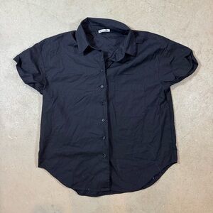 Reformation Black Casual Button Down Shirt